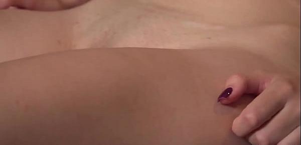  Awesome cutie masturbates narrowed slit until she is coming